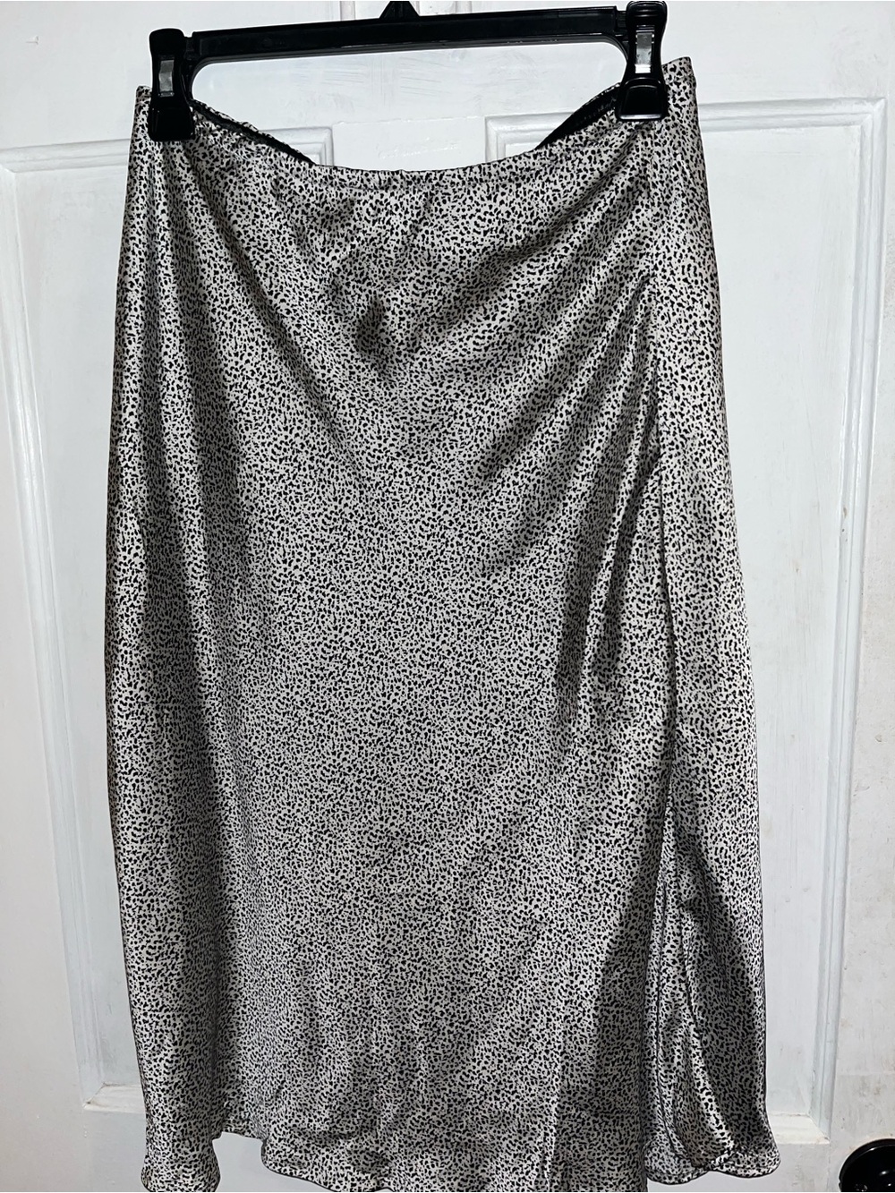 Sienna Sky Silver and Black Speckle Midi Slip Skirt